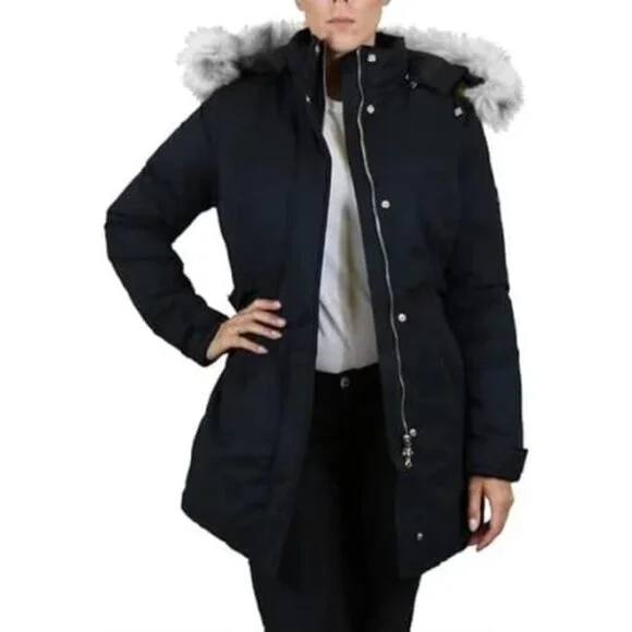 NWOT Spire By Galaxy Women's Navy Blue Jenar Heavyweight Coat Jacket Size S 2206 - Picture 7 of 15